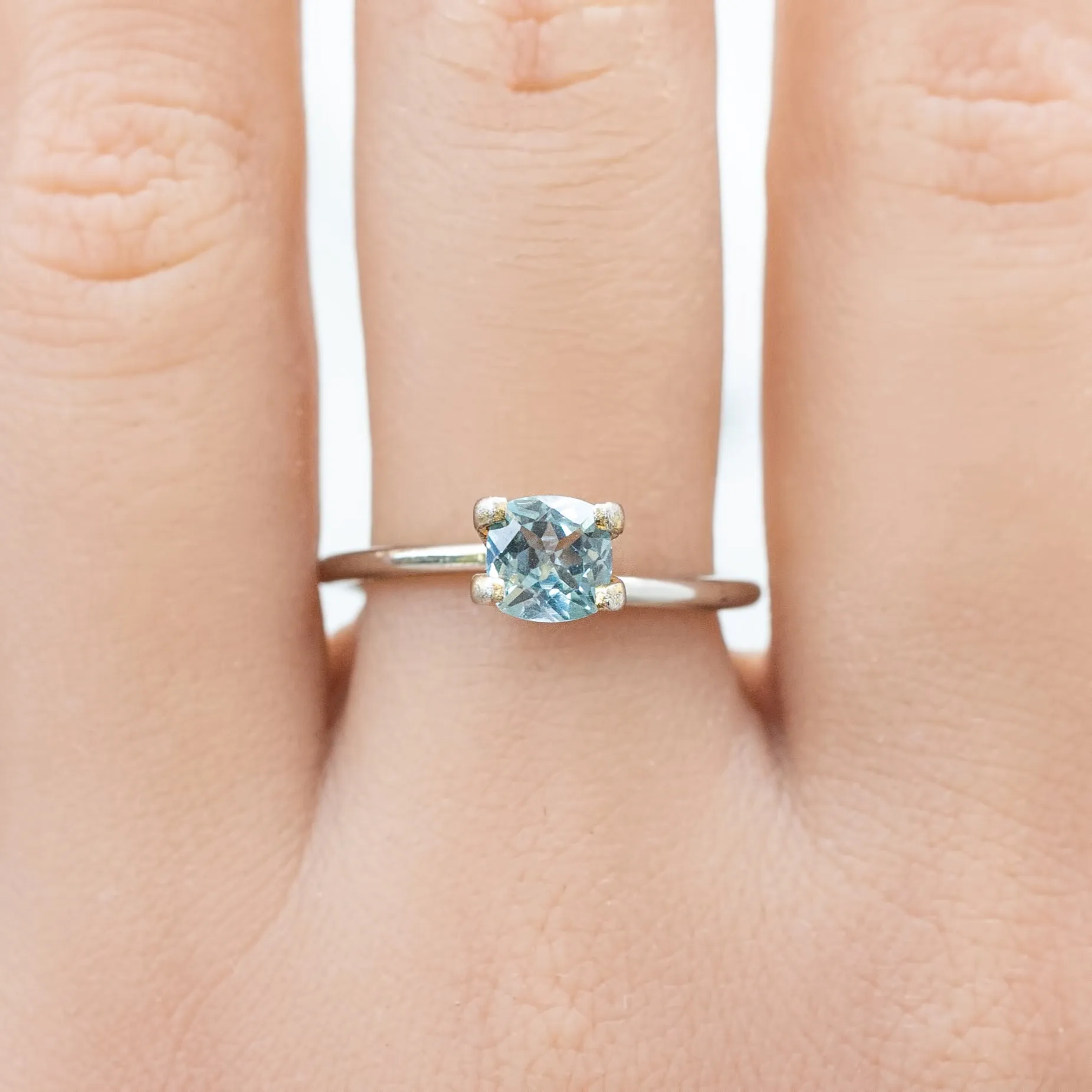 0.9ct Cushion Cut Light Blue Montana Sapphire SF028