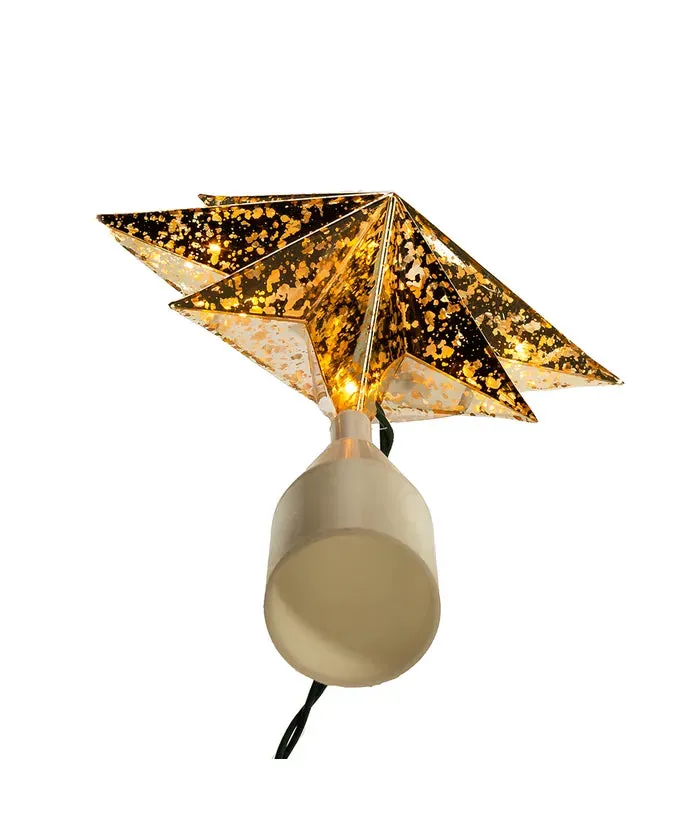 10-Light Gold Bethlehem Star Treetop, 12.25" (UL)