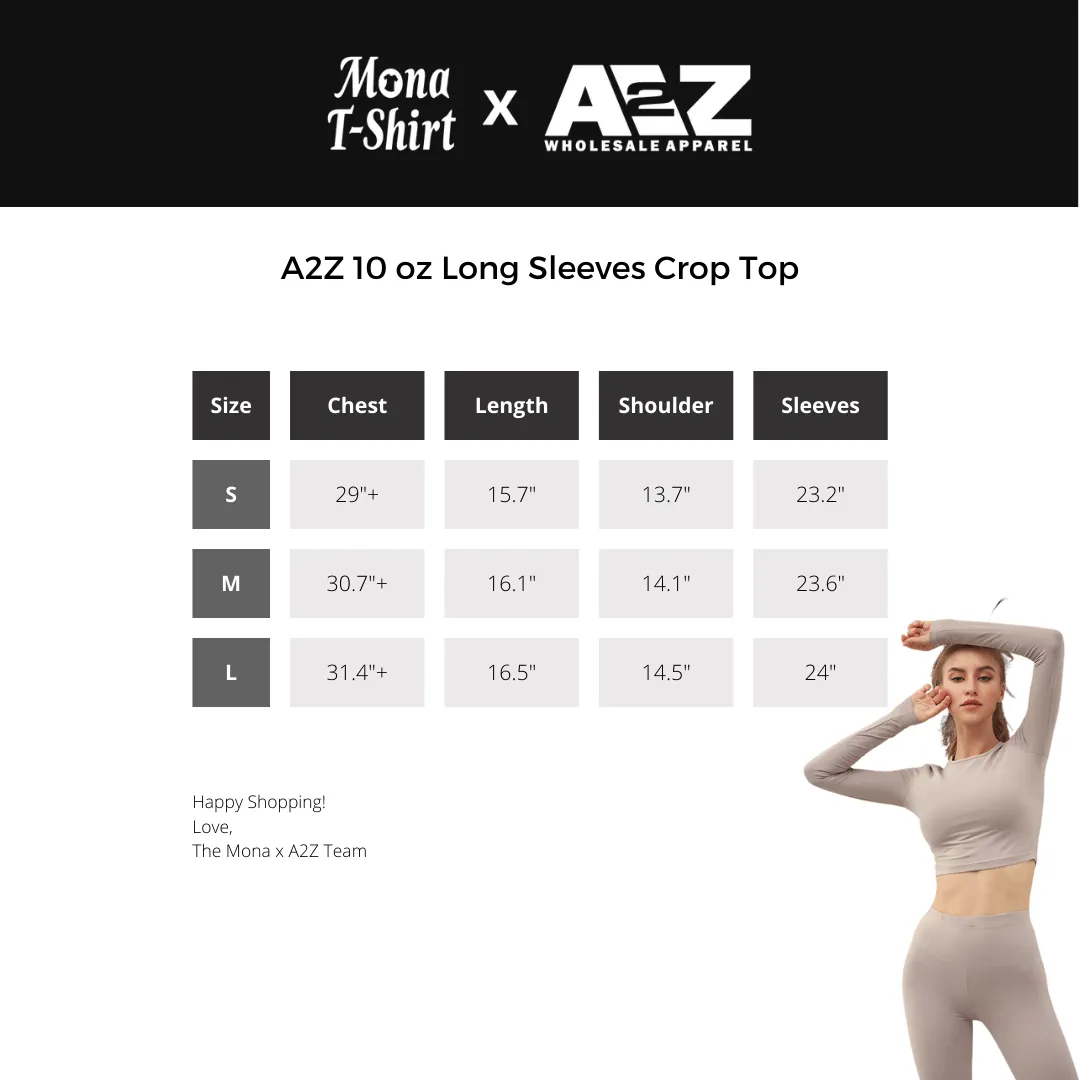 10 Oz. Long Sleeves Crop Top & Biker Shorts Set | A2Z