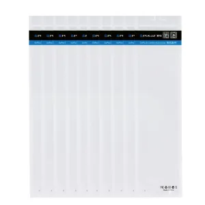 10-pack Clear Front White Pearl Jewelry Zip Lock Bags - 34.5cm x 9cm with Hang Hole