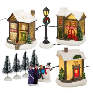 10pc Christmas Village Set