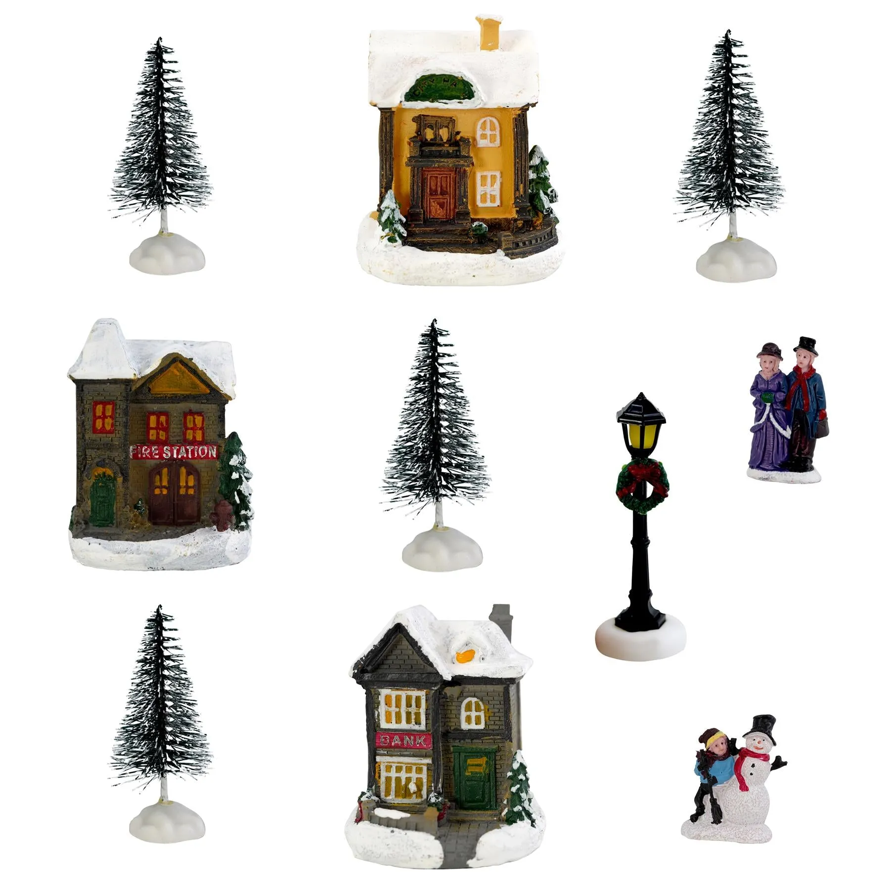 10pc Christmas Village Set