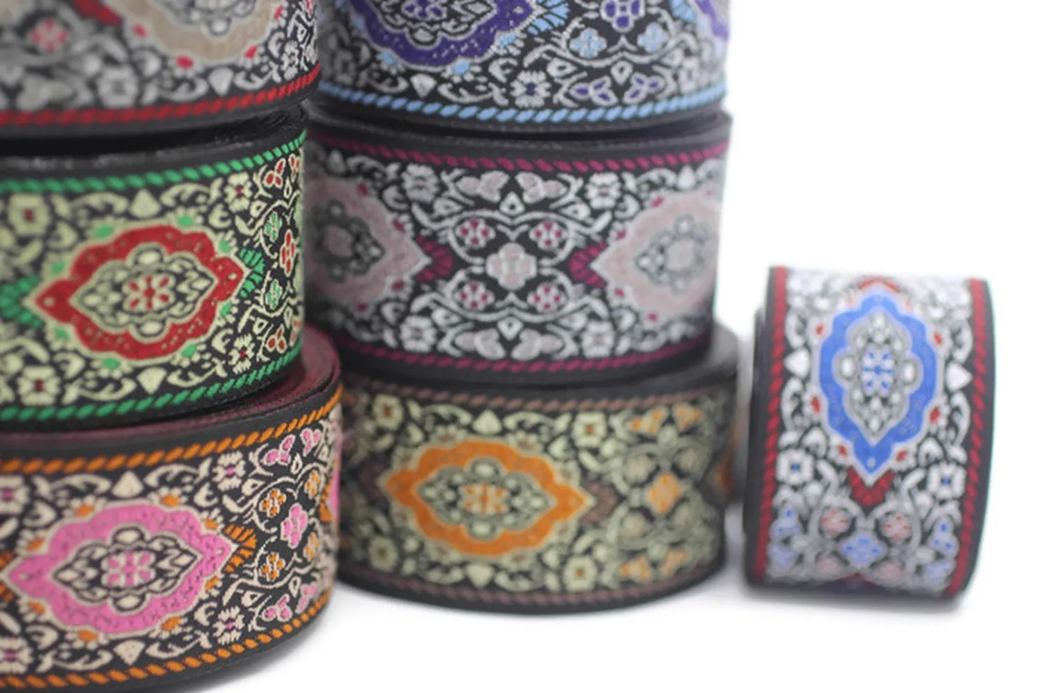 18mm Medieval Ribbon, Jacquard Trim, Jacquard Ribbon, Floral Embroidery, Decorating, Sewing Supplies, Home Decor