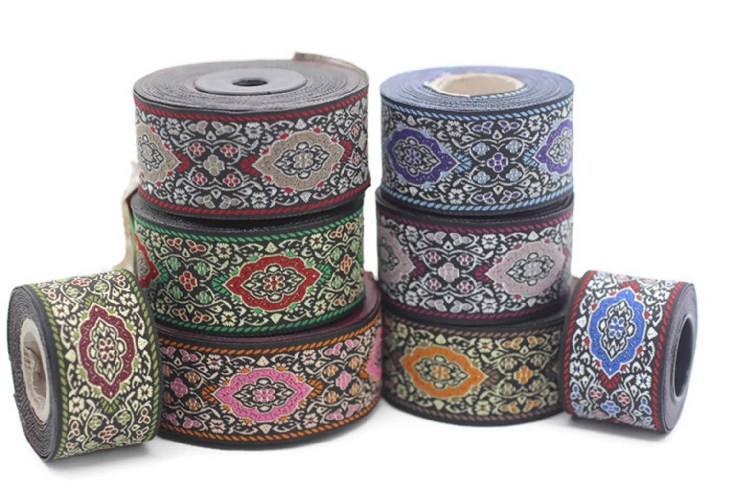 18mm Medieval Ribbon, Jacquard Trim, Jacquard Ribbon, Floral Embroidery, Decorating, Sewing Supplies, Home Decor