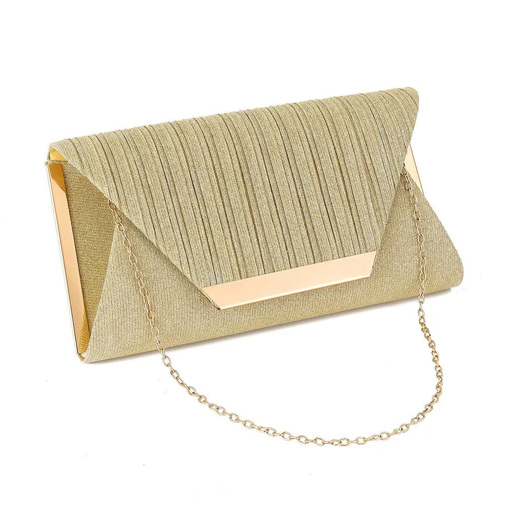 2021 Lady Handbag Party Soft Single Chain Package Cover Type Clutches