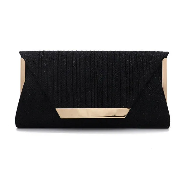 2021 Lady Handbag Party Soft Single Chain Package Cover Type Clutches