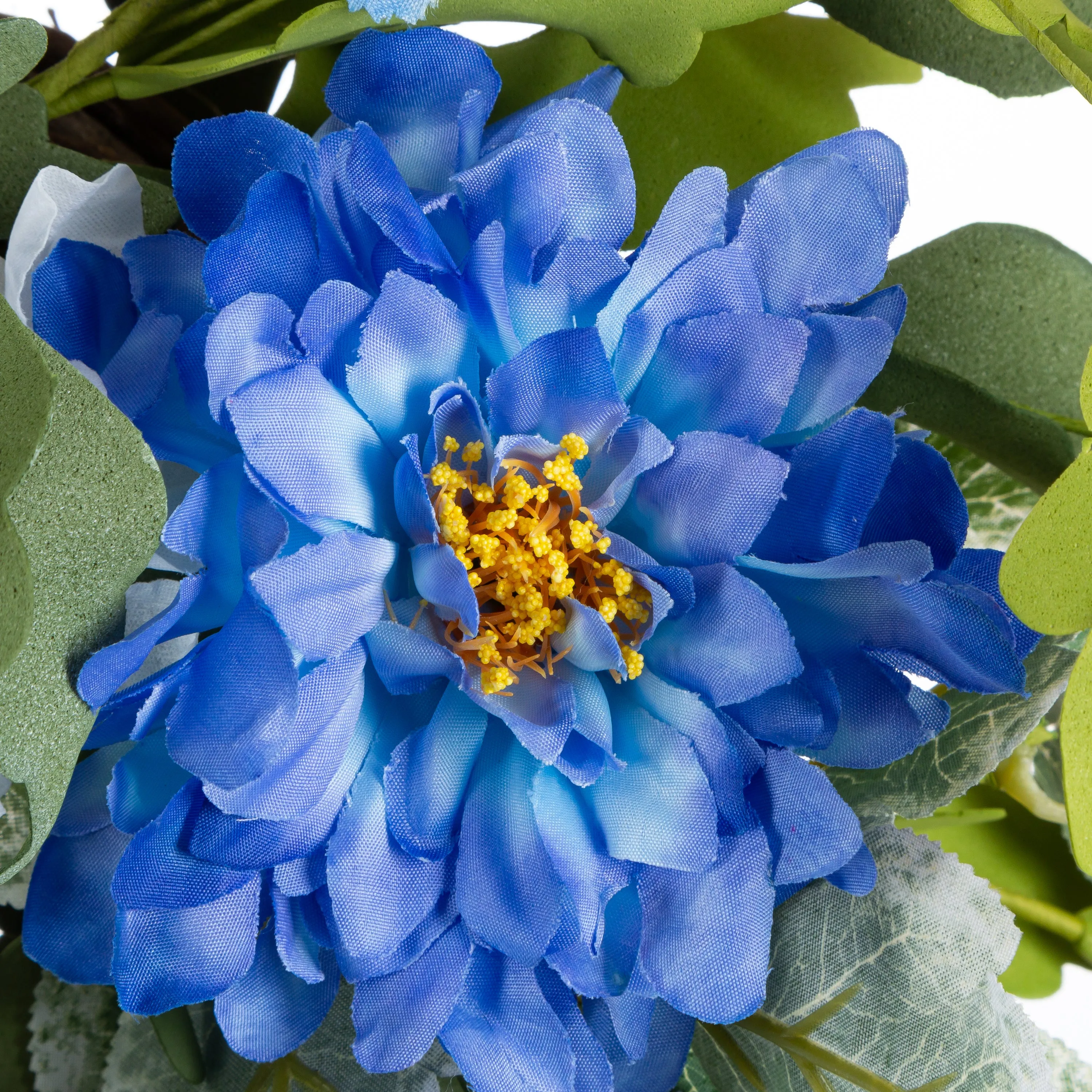 24 in. Blue Wild Flower Wreath