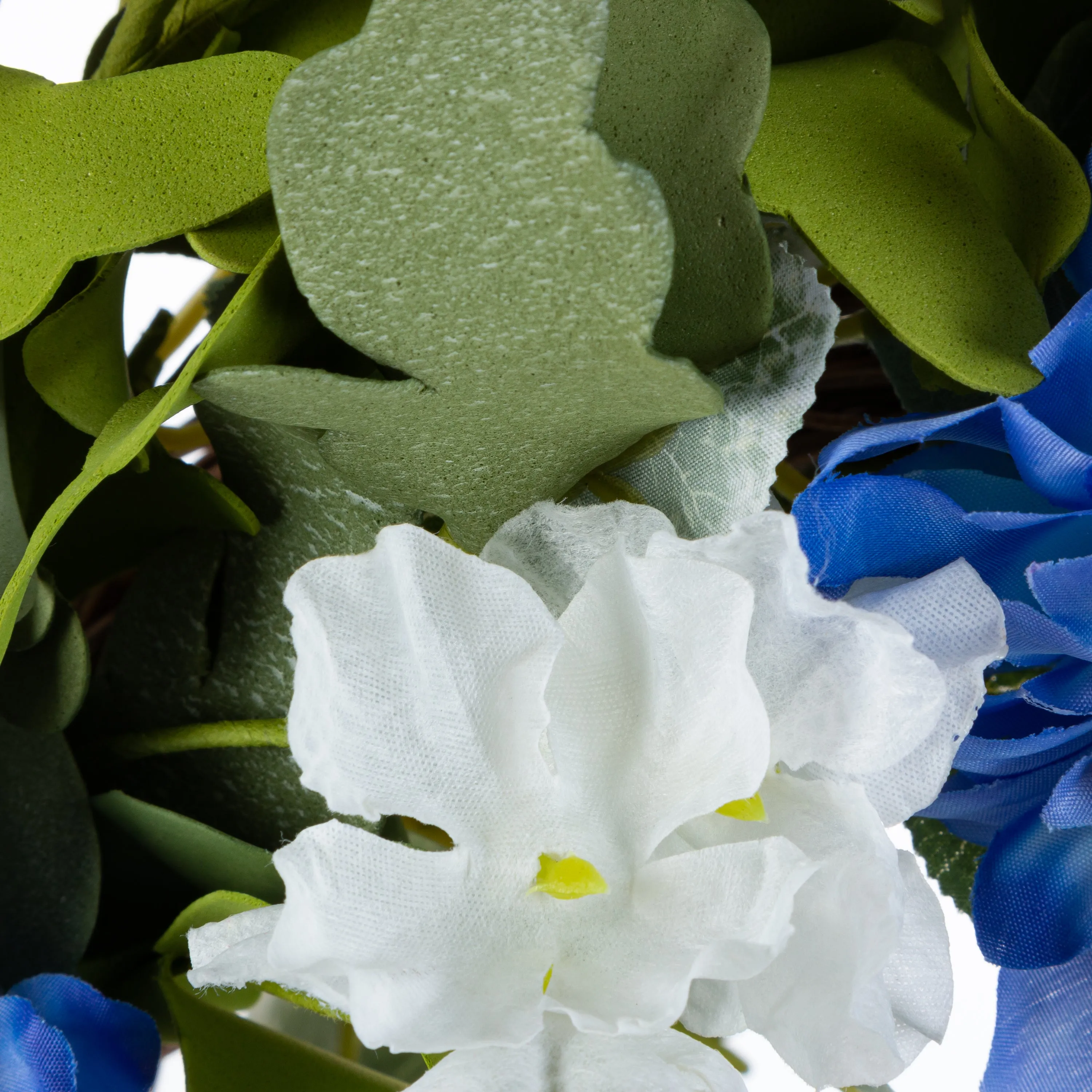 24 in. Blue Wild Flower Wreath