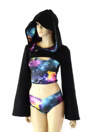 3PC UV Glow Galaxy Bolero Set