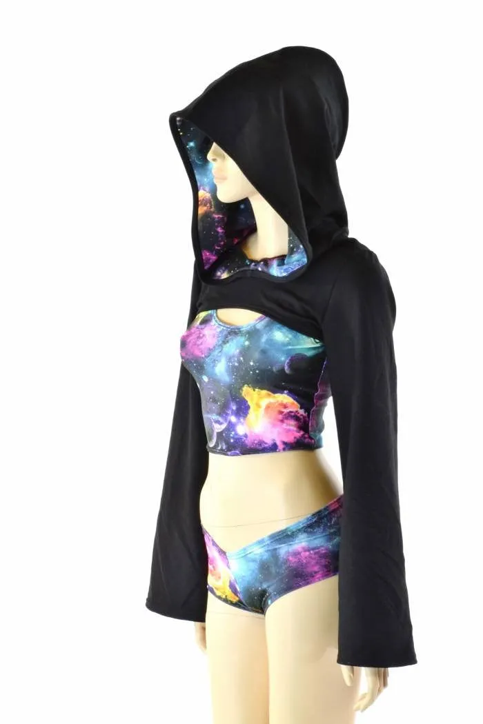 3PC UV Glow Galaxy Bolero Set