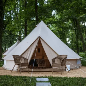 4m Bell Tent With Stove Hole & Flap