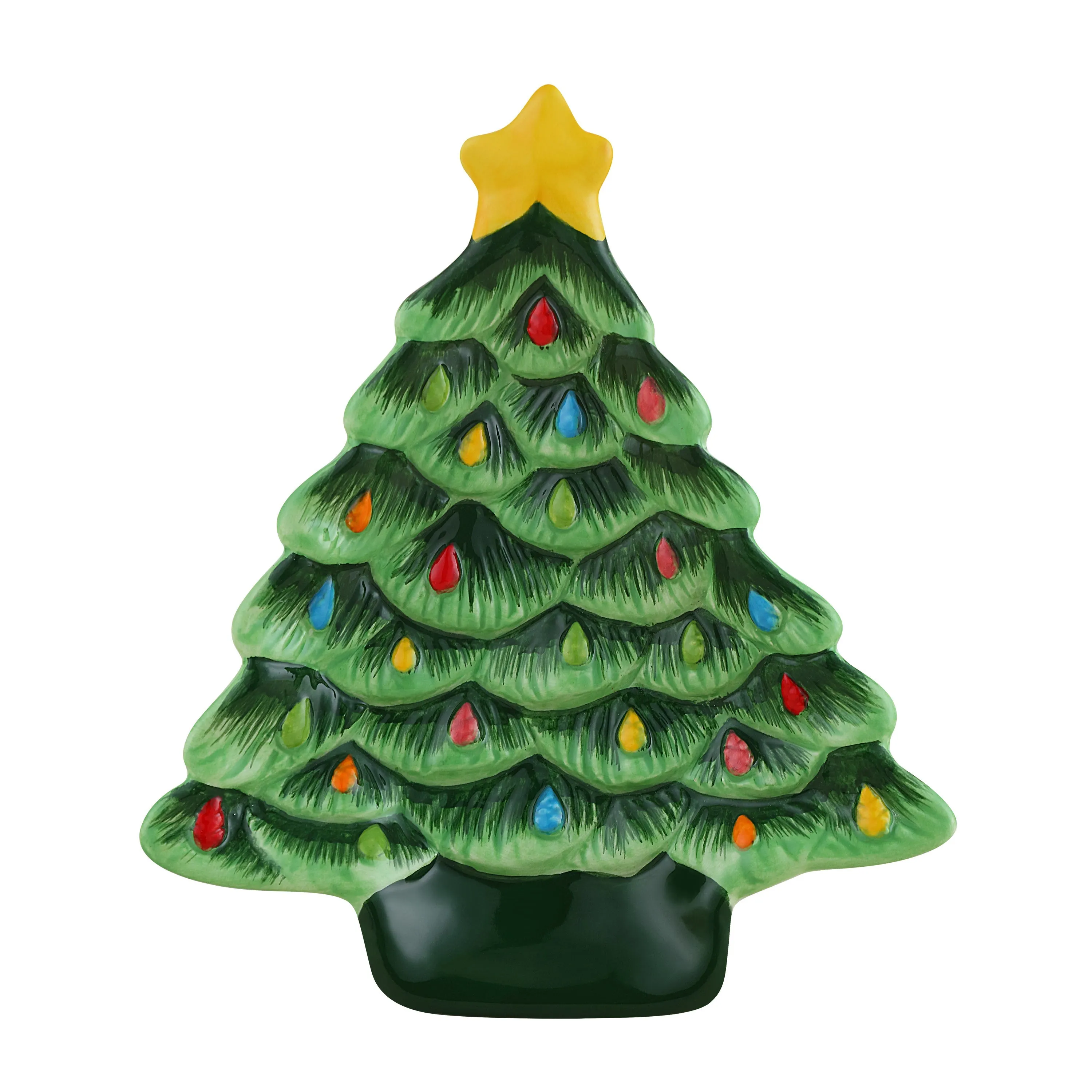 6 in. Nostalgic Ceramic Tree Plate - Green