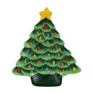 6 in. Nostalgic Ceramic Tree Plate - Green