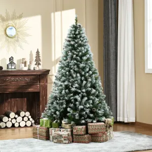 6FT Artificial Christmas Tree with Pine Cones, Holiday Home Xmas Decoration Automatic Open, Green