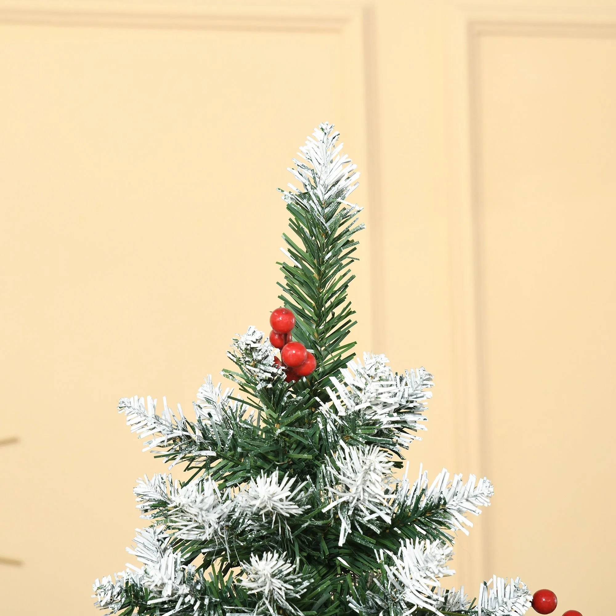 6FT Artificial Christmas Tree Xmas Indoor Decoration w/ Pinecone