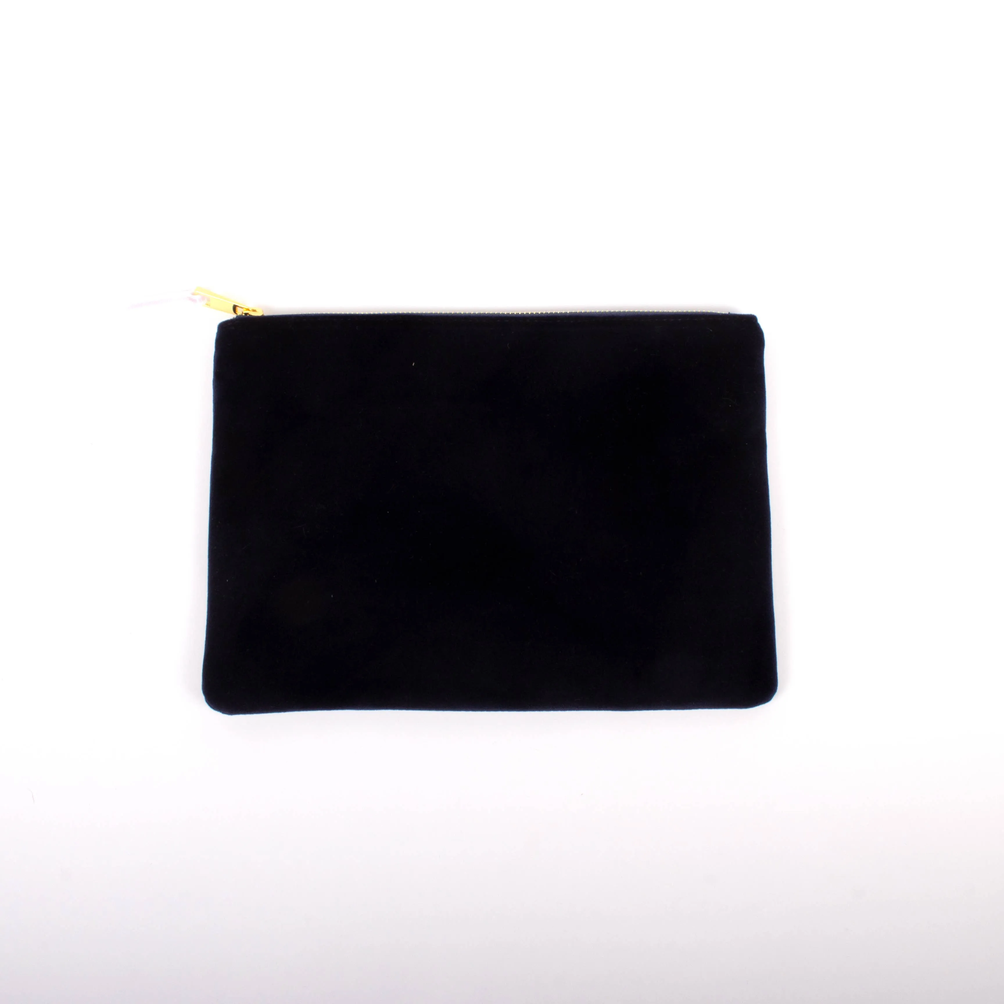 8 Oak Lane - Navy Velvet Flat Pouch - Large