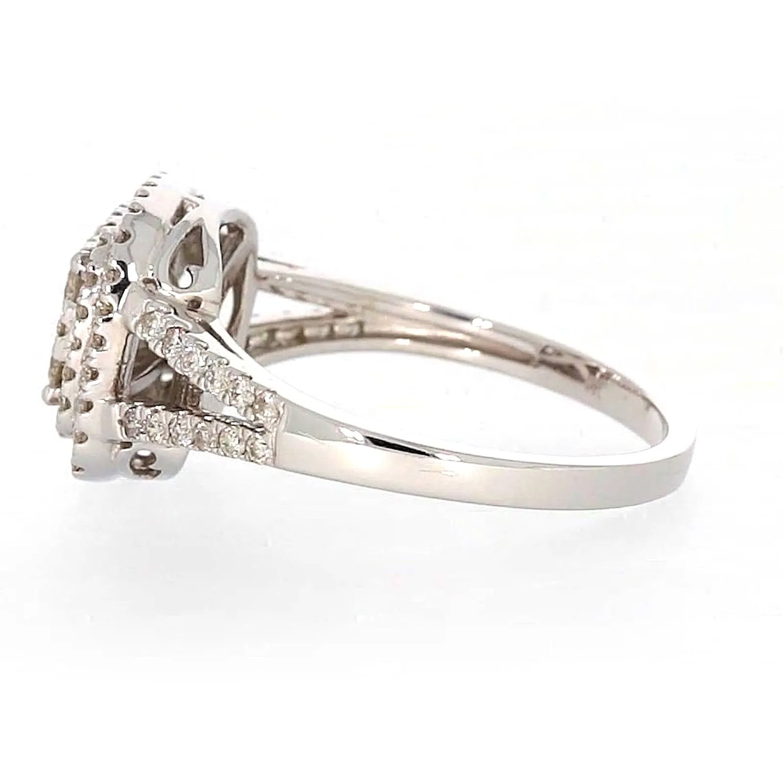 9ct White Gold Round Brilliant Cut with 1 CARAT tw of Diamonds Ring