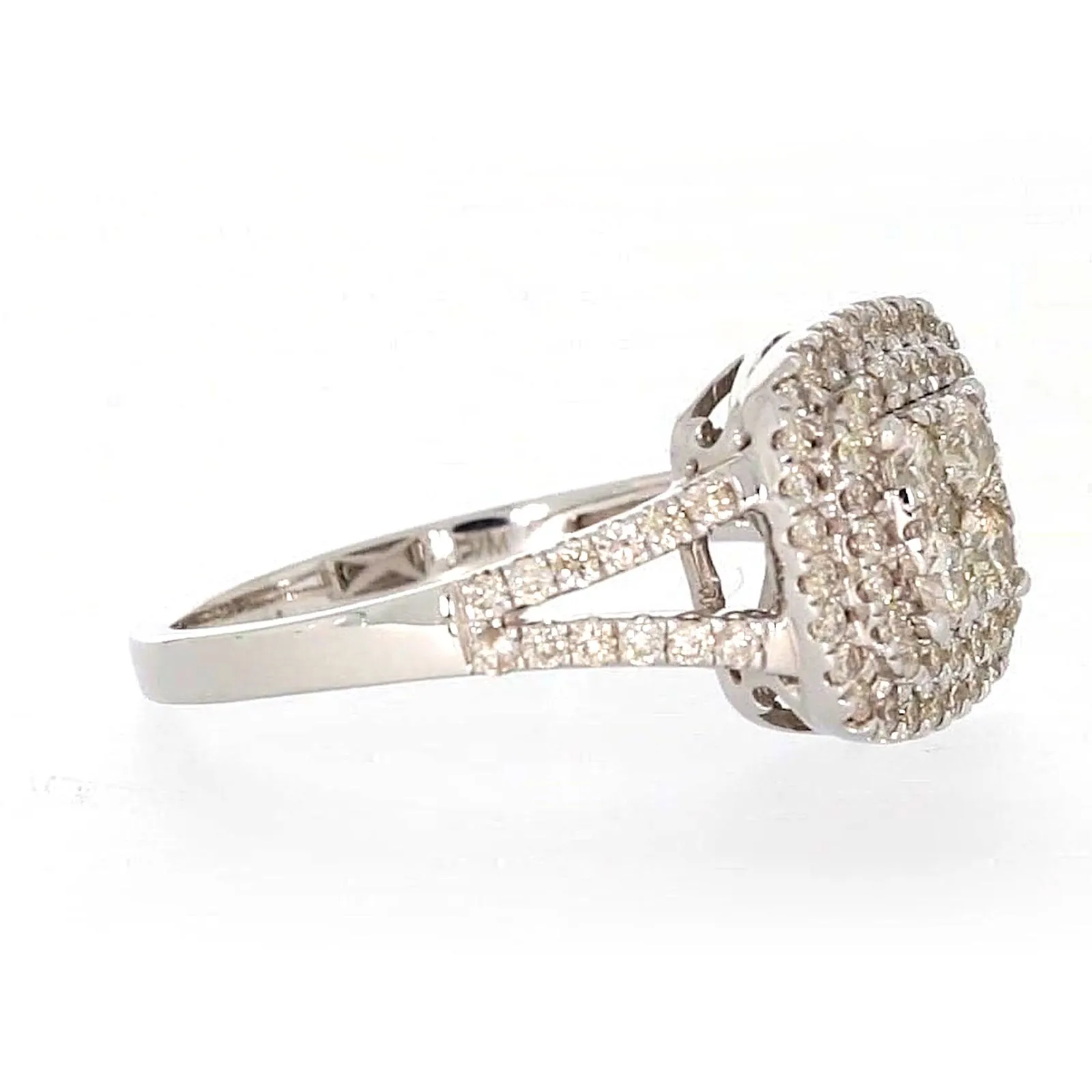 9ct White Gold Round Brilliant Cut with 1 CARAT tw of Diamonds Ring