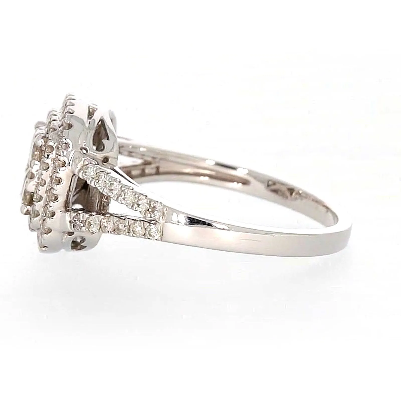 9ct White Gold Round Brilliant Cut with 1 CARAT tw of Diamonds Ring