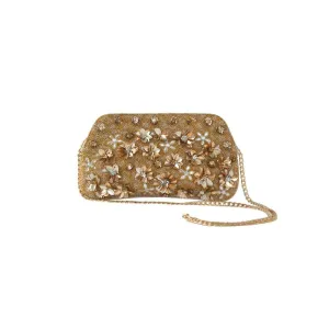 Adora By Ankita Gold Flora Silver Purse