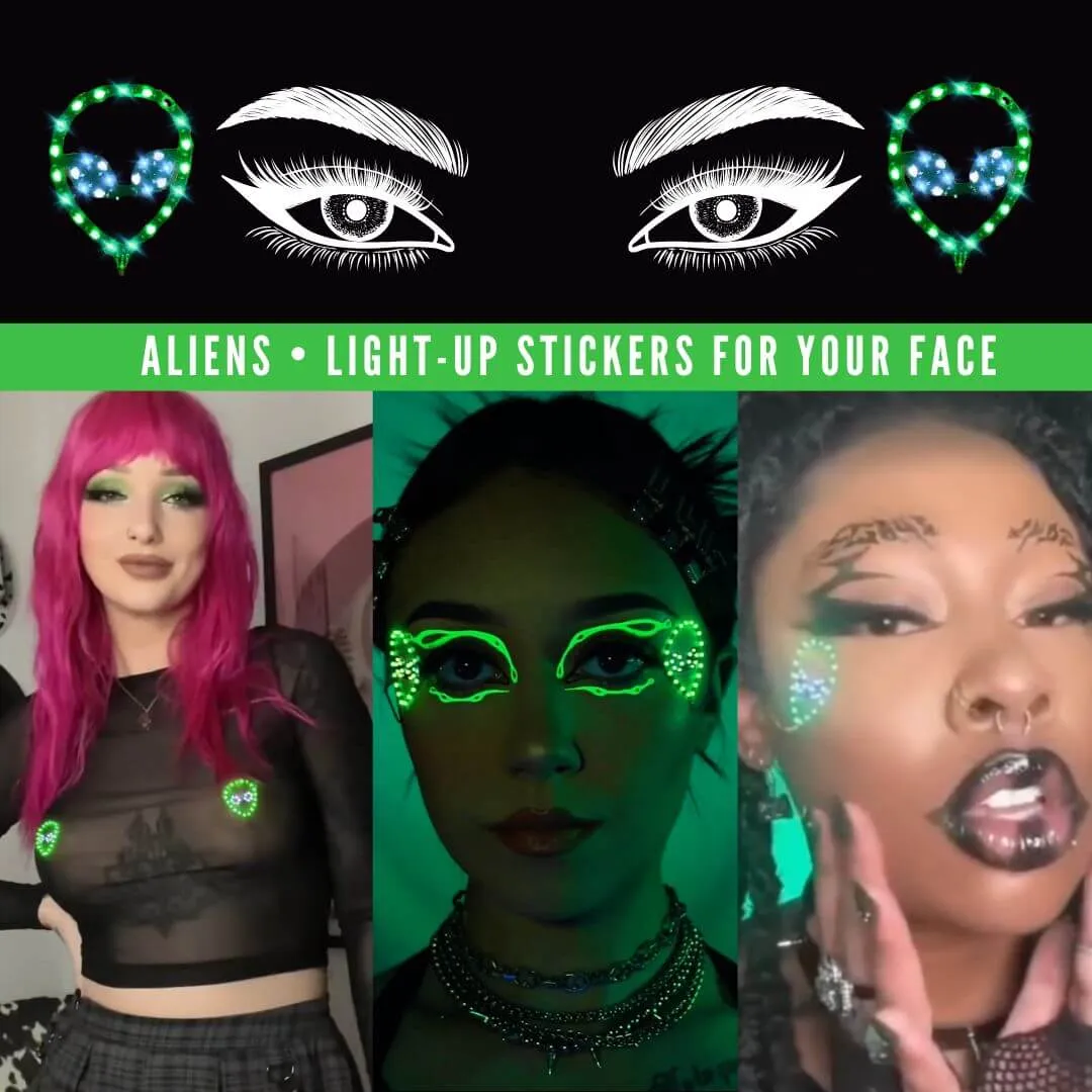 Aliens LED Face Stickers