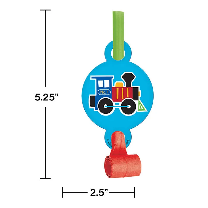 All Aboard Train Blowouts W/Med (8/Pkg)
