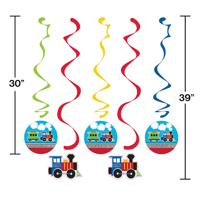 All Aboard Train Dizzy Danglers (5/Pkg)