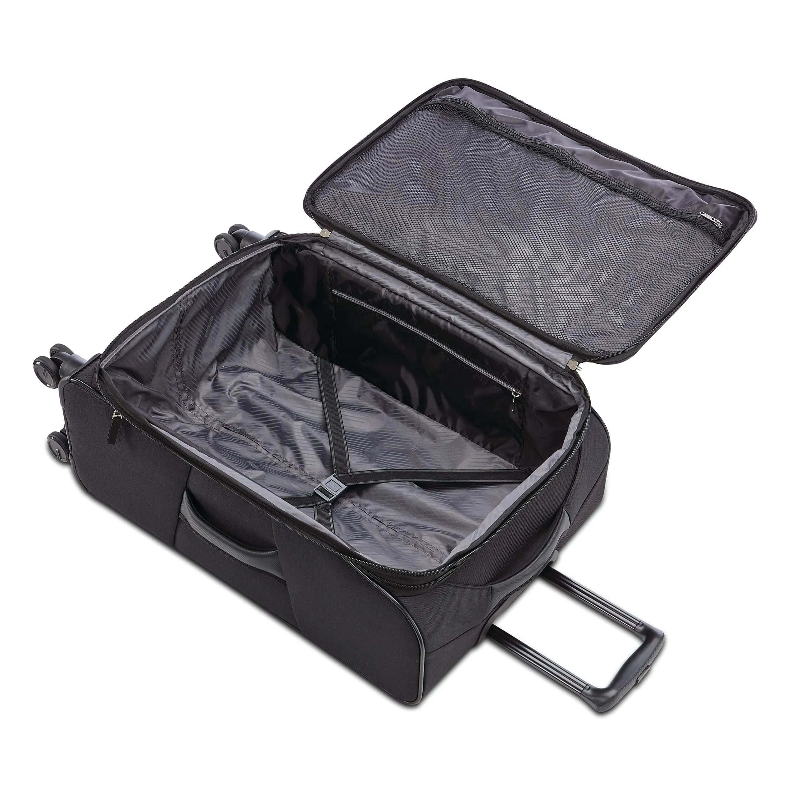 AMERICAN TOURISTER 4 KIX 2.0 Softside Expandable Luggage, Black, 24 Spinner