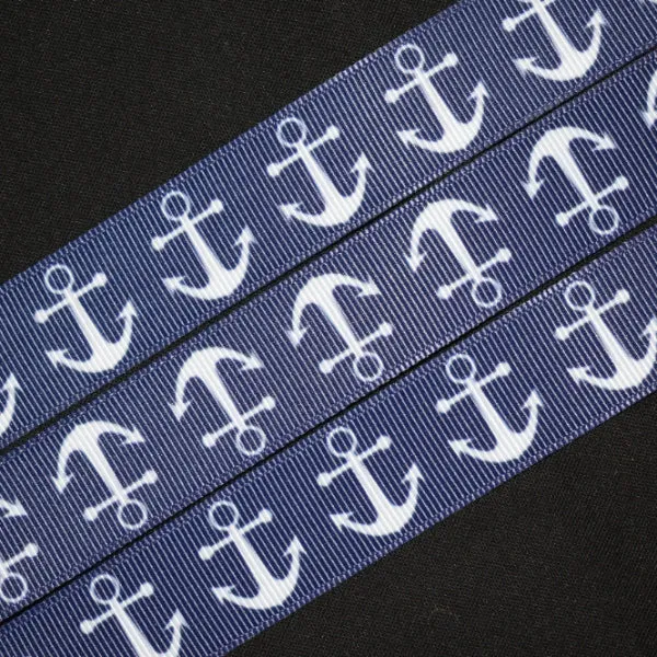 Anchor Ribbon - 7/8 inch Printed Grosgrain