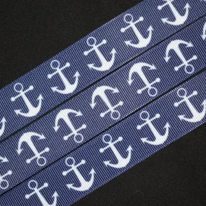 Anchor Ribbon - 7/8 inch Printed Grosgrain