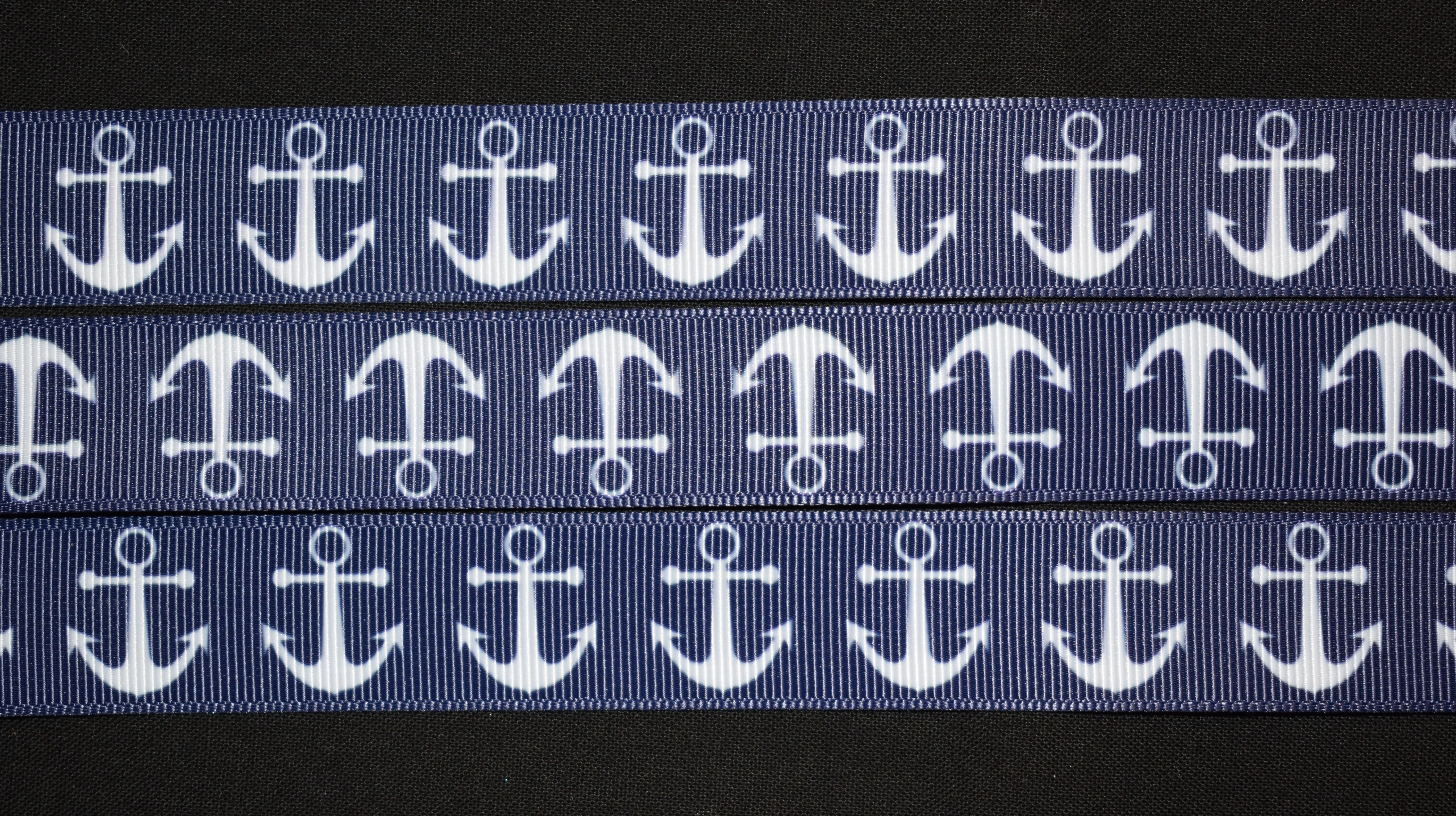Anchor Ribbon - 7/8 inch Printed Grosgrain