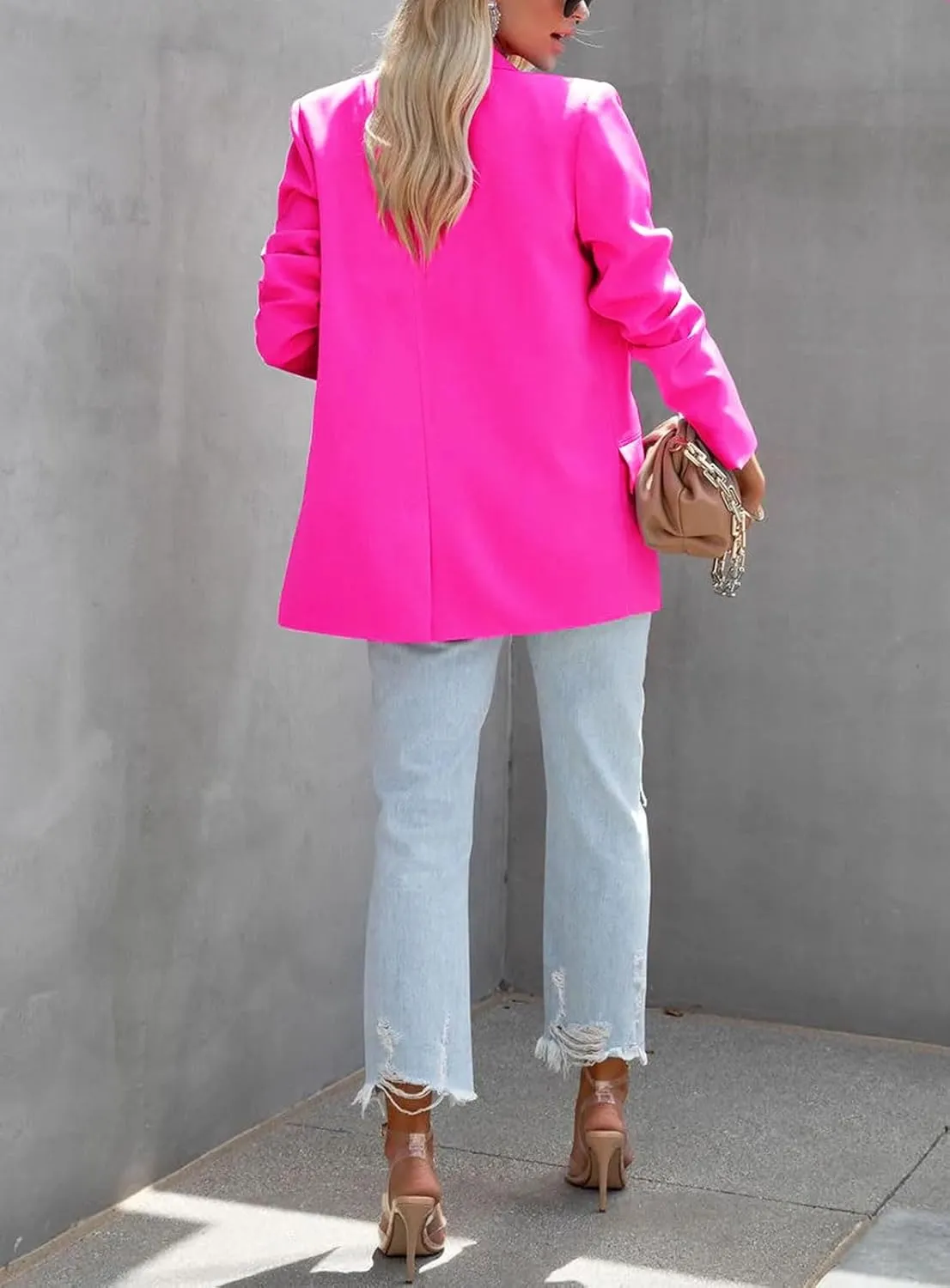 ARTFREE Womens Casual Blazer Button Lapel Long Sleeve Work Business Fashion Blazers Jackets Outfits with Pockets
