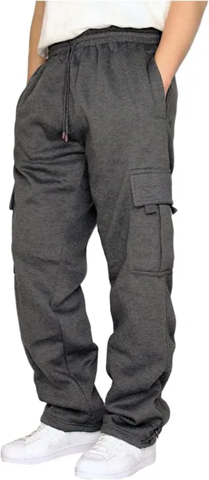 Aymnlox Mens Stylish Casual Pants Relaxed Fit Drawstring Elastic Waist Sweatpants Outdoor Workout Jogger Pants with Pockets