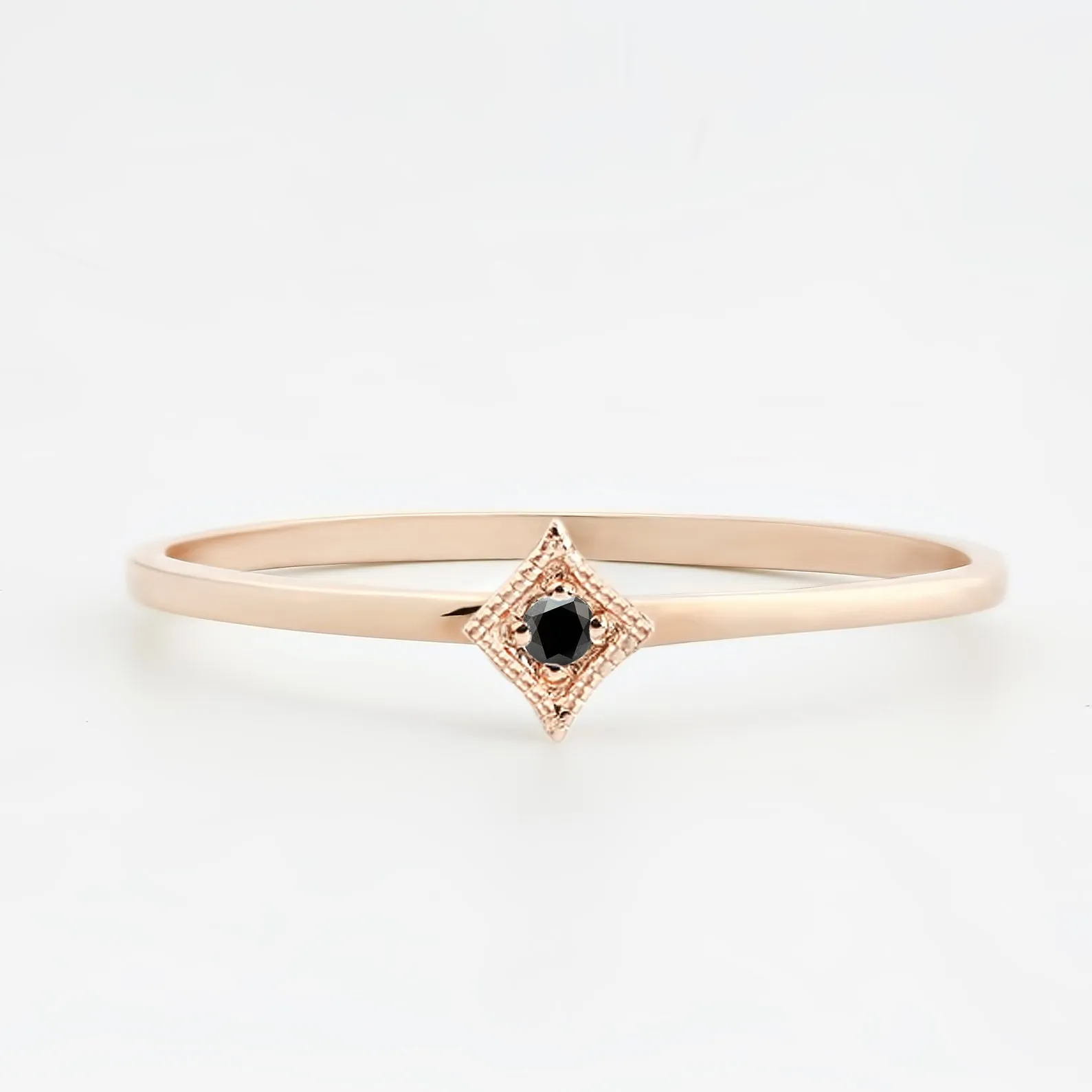Black Diamond Star Ring