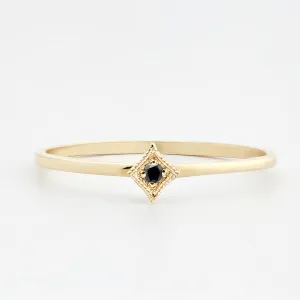 Black Diamond Star Ring