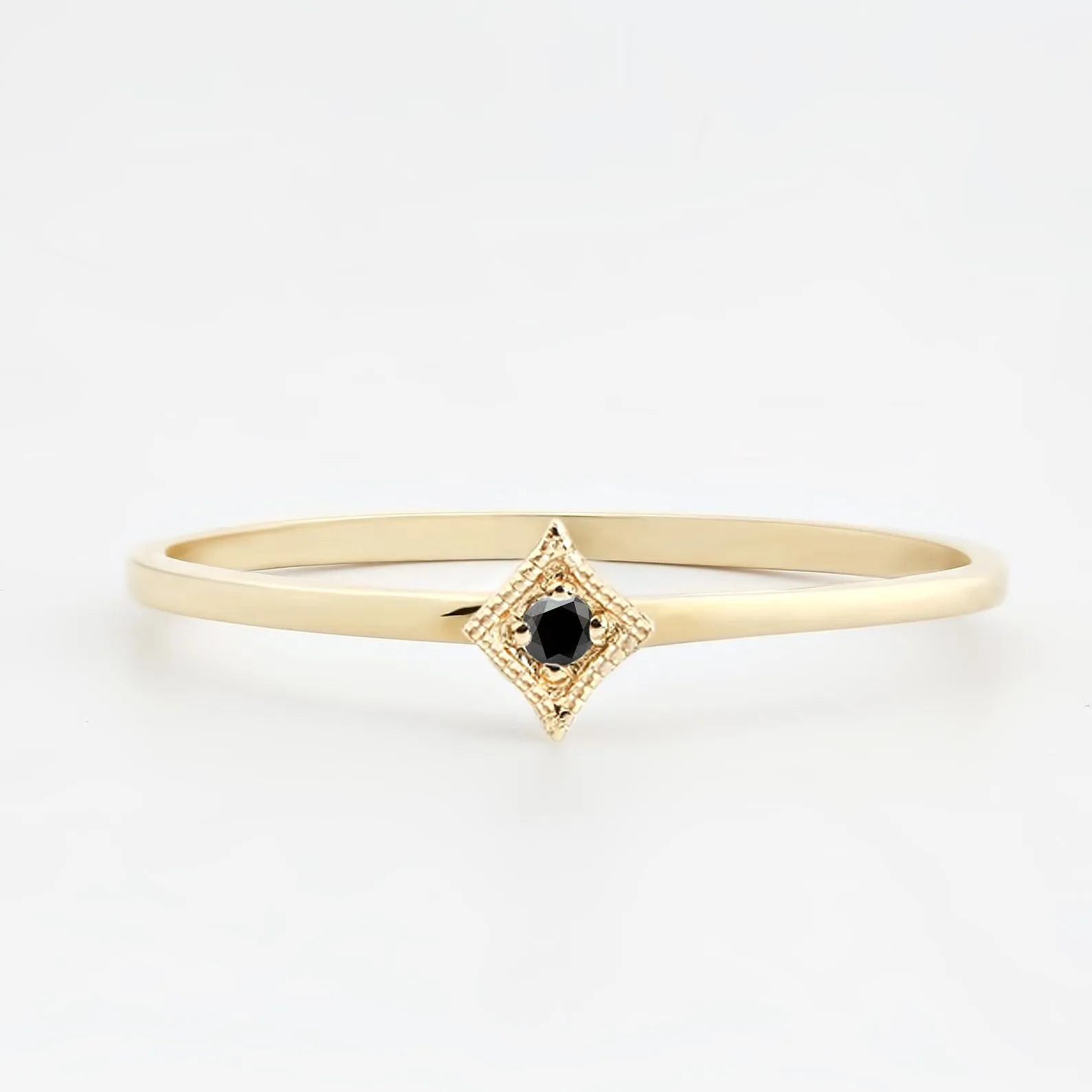 Black Diamond Star Ring