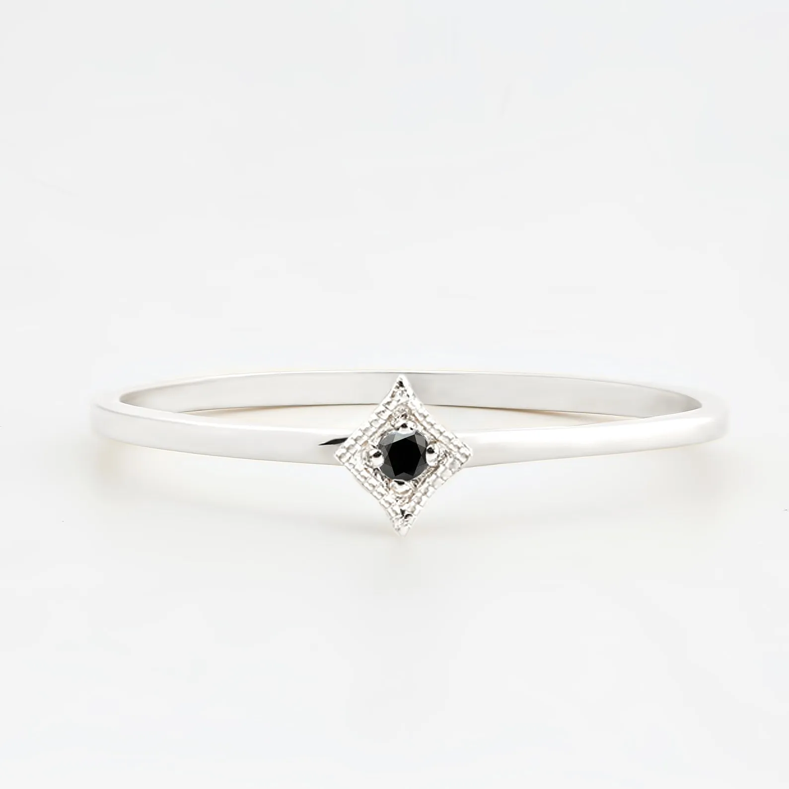 Black Diamond Star Ring