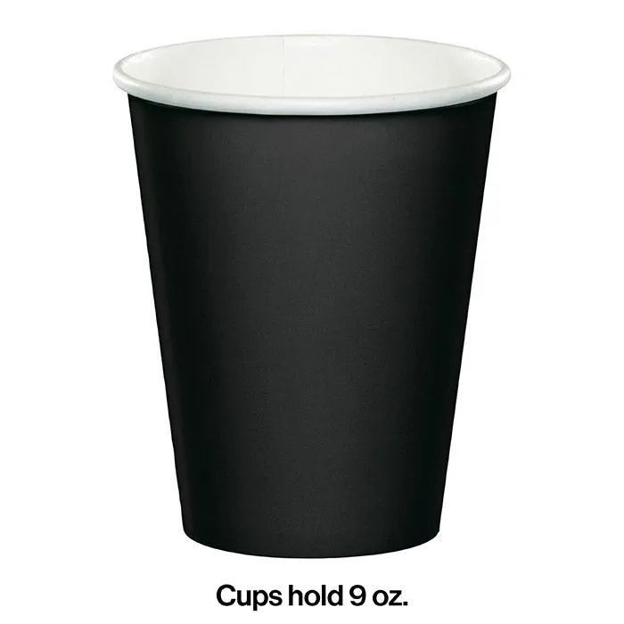 Black Velvet Hot/Cold Paper Cups 9 Oz (8/Pkg)