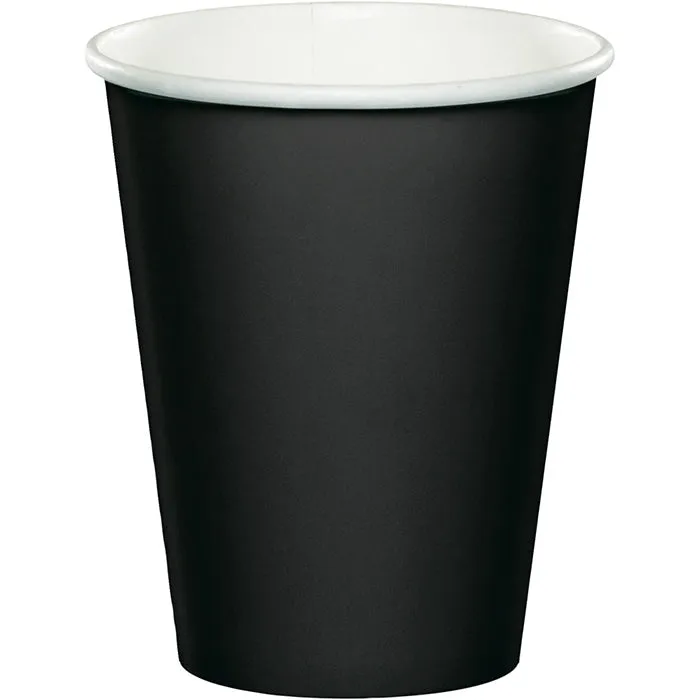 Black Velvet Hot/Cold Paper Cups 9 Oz (8/Pkg)