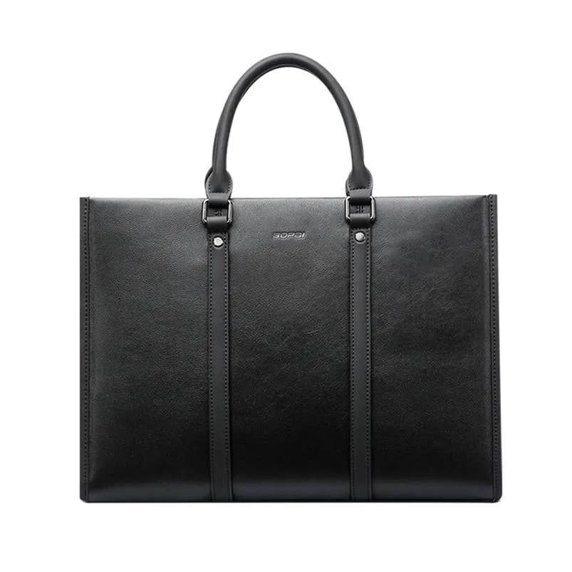 Black Waterproof Laptop Handbag - Multifunctional Business Wearable
