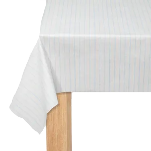 BLUE PINSTRIPE PAPER TABLECLOTH