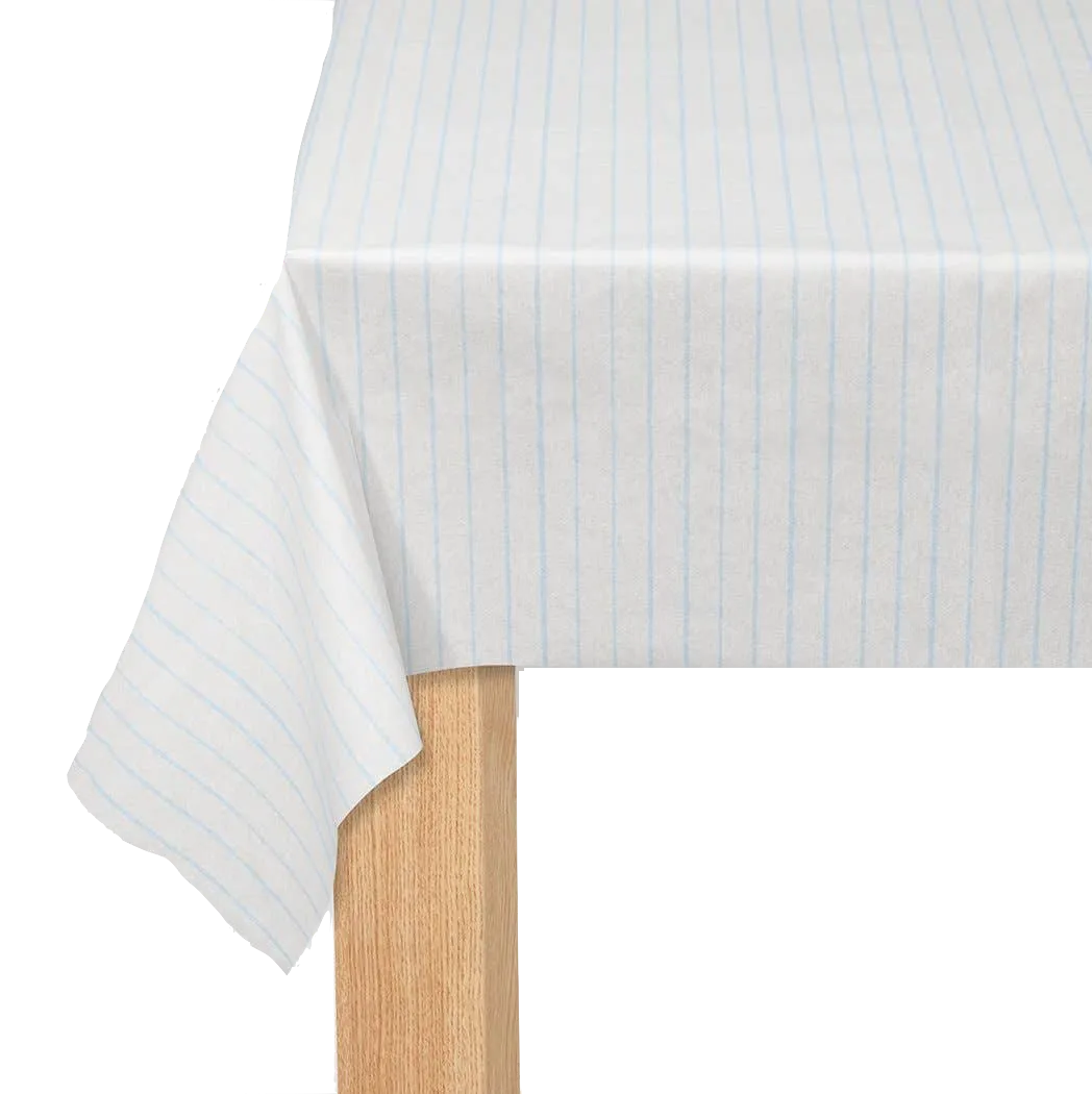 BLUE PINSTRIPE PAPER TABLECLOTH