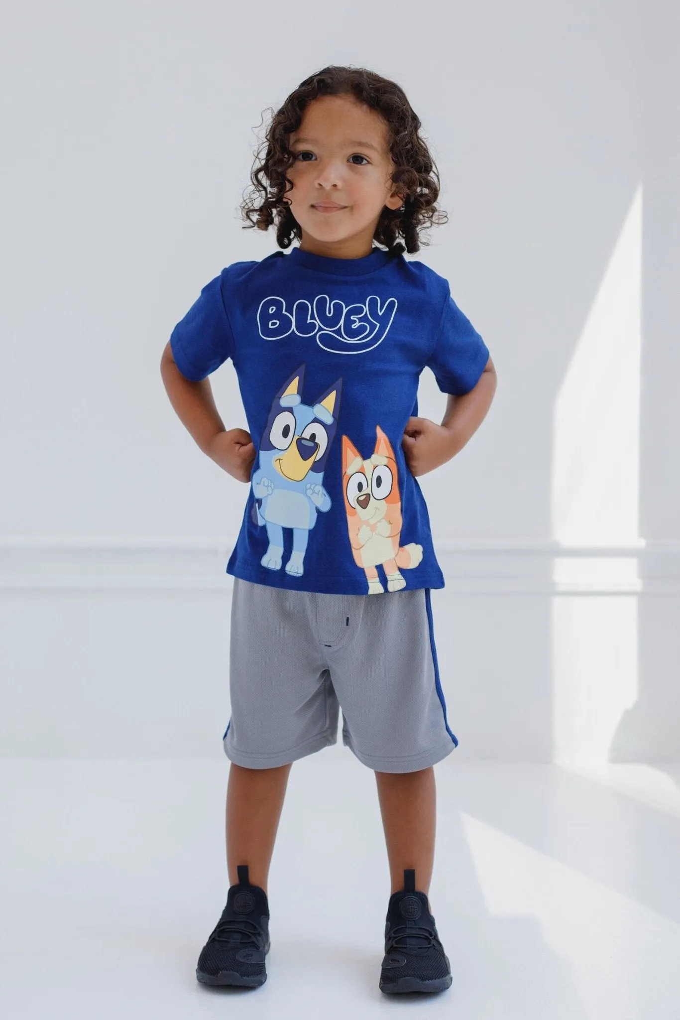 Bluey T-Shirt and Athletic Mesh Shorts Outfit Set