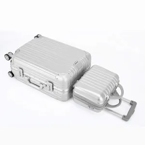 Boarding Suitcase, Trolley Case Universal Wheel Aluminum Frame Suitcase, Retro Luggage 20 Inch Boarding Case
