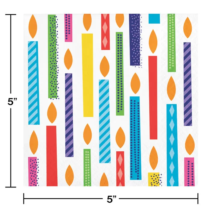 Bright Birthday Beverage Napkins (16/Pkg)