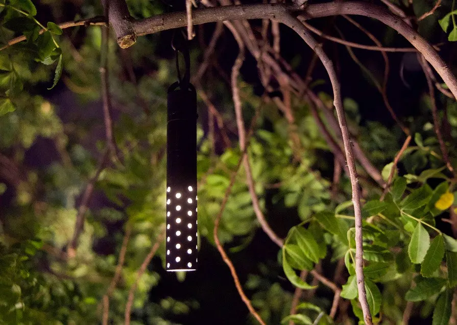 Brilliance VersaBeam Brass Perforated Shield with Hanging Loop in Black Finish 2700K