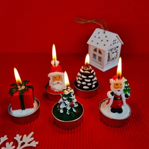 Bulk 3 Pcs Christmas Candle Set with Santa Claus Xmas Tree Pine Cone Gift Box for Xmas Fall Home Decor Wholesale