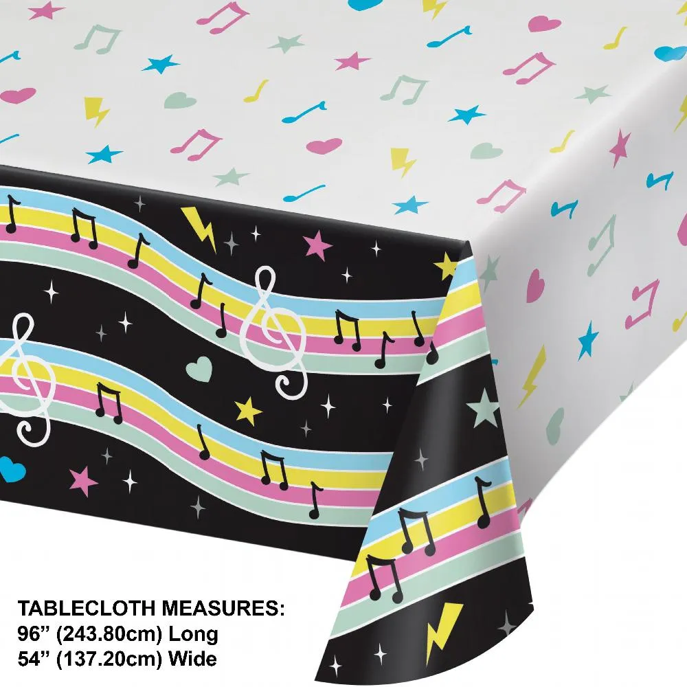 Bulk Birthday Beats Disco Party Paper Tablecloths (Case of 6)