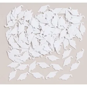 Bulk Graduation Mortarboard Confetti White (12 per Case)