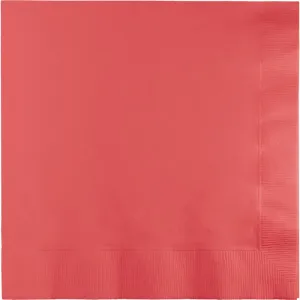 Bulk Pack of 100 Coral Luncheon Napkins 2Ply